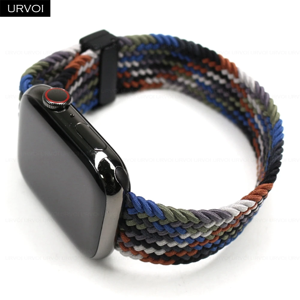 Braided Elastic Nylon Wristband with Magnetic Fold Buckle
