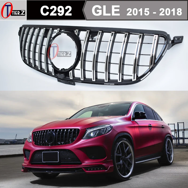 

C292 гонки гриль GT Стайлинг автомобиля средняя решетка ABS пластик для 2015 - 2018 Mercedes GLE300 GLE350 GLE400 GLE500 Coupe C292