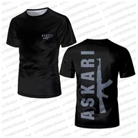 ASKARI Boxing Fighting Match Design 3D Men Fitness Short Sleeve T-shirt Breathable Mesh Sports Tees for Male Outdoor Trainning T 2