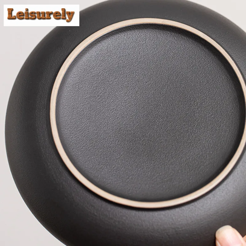 Large Capacity Wide Mouthed Jianshui Tea Washing Basin Pottery Tea Residue Bucket Water Washing Slag Tank Chaxi Teaware Ornament