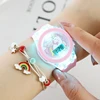 Girls Kids Watches Cartoon Unicorn Dinosaur Shark Digital Electronic Flash Glow Light Colourful Children Watch Birthday Gift 2