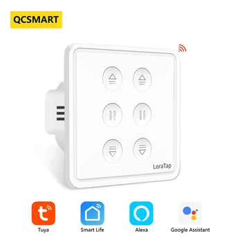 QCSMART 투야 스마트 라이프 EU 지그비 더블 커튼 스위치, 원격 제어 블라인드, 롤러 셔터 퍼센트 타이머, 구글 홈 알렉사