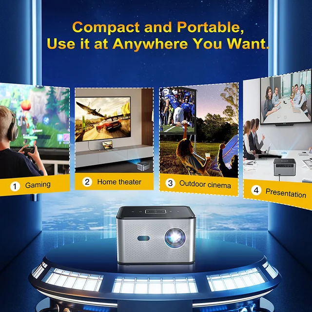 Xnano 小型ホームプロジェクター 4Kサポート Amazon.co.jp: 【ネトフリ・YouTube・Prime Video内蔵】XNANO