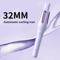 Fer à boucler automatique, fer à friser automatique pour des ondulations de plage avec millions d'ions négatifs, 4 températures et 3 minuteurs, arrêt automatique 1