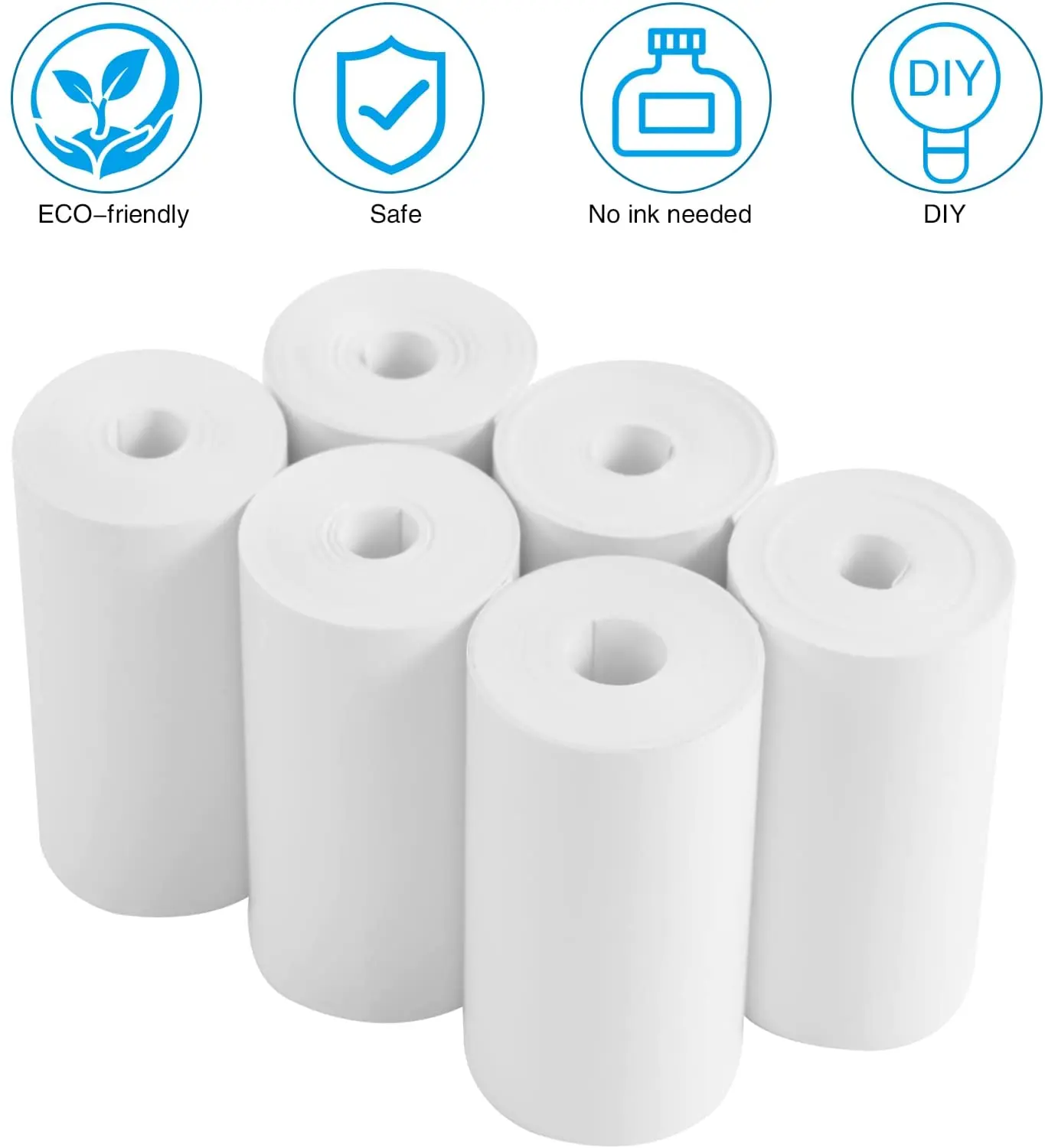 5 Roll 57x30mm Thermal Printing Paper Photo Paper for Paperang Mini Pocket Photo Printer Cash Register