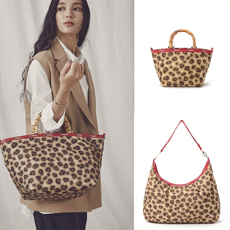

Lesportsac Leopard Pattern Bamboo Pole Handheld Casual Women's Crossbody Tote Bag Christmas Valentine's Day Birthday Gift