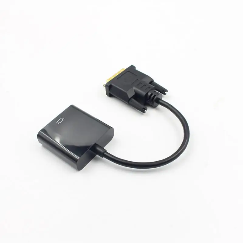 PC 컴퓨터 모니터용 비디오 케이블 컨버터, 풀 1080P DVI-D DVI-VGA 어댑터, 24 + 1 25 핀-15 핀 케이블 컨버터