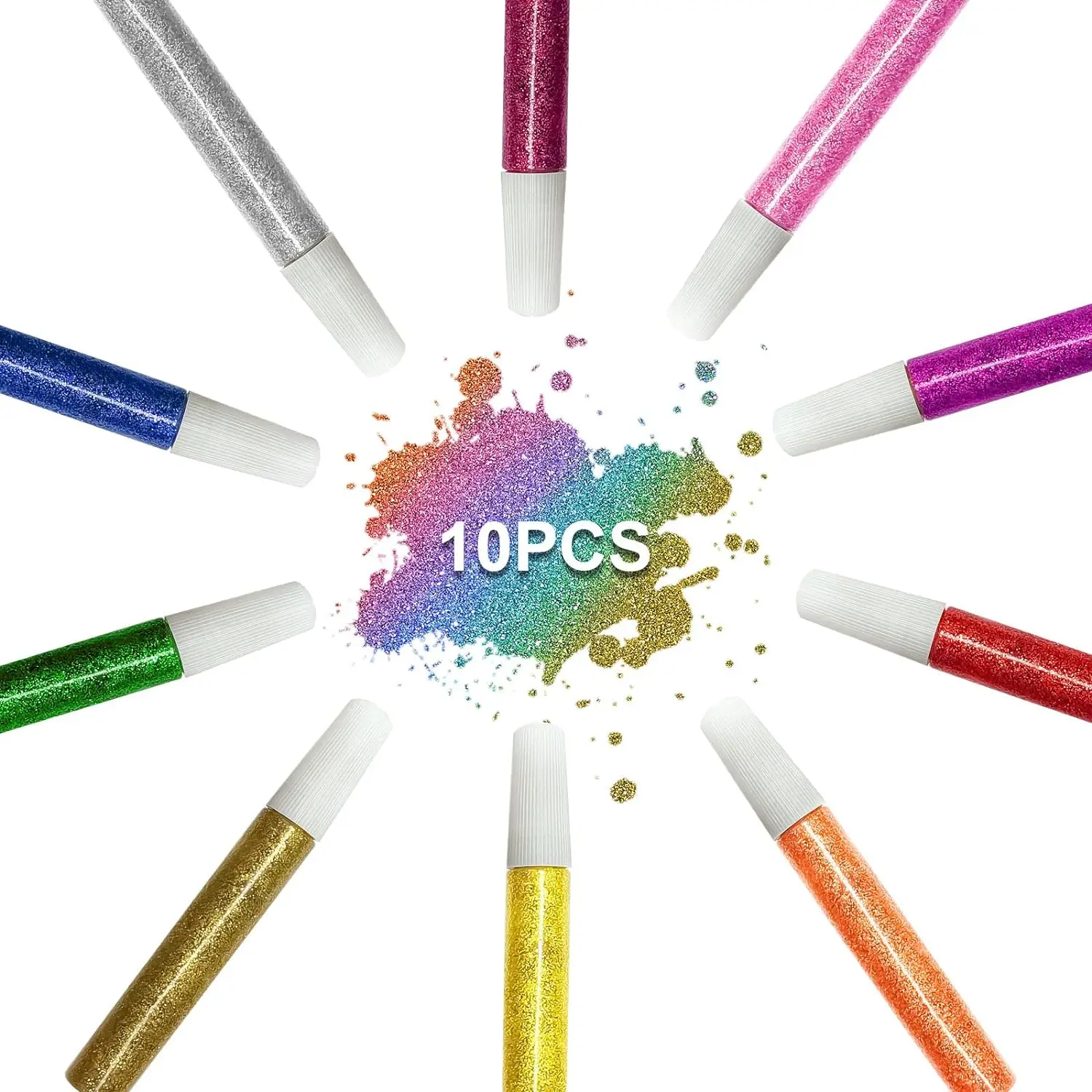 Non-Toxic Washable Glitter Glue Stick Set DIY Arts Crafts Glitter Pens Glue Gel Pens Art Grad Caps Decorating Supplies