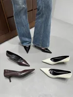 2024 Women Shoes Pointed Toe Pumps Patent Leather Dress High Heels Boat Shoes Shadow Wedding Shoes for Wedding Zapatos De Mujer