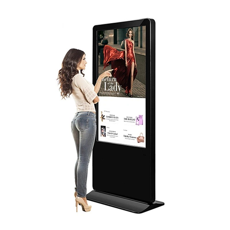 55 Inch Floor Stand  Display Touch Screen Indoor  Advertising Display TV Digital Signage Totem