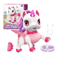 Unicorn Dancing Robot Toys for Girls with LED Horn & Wings,Remote Control,Voice,Rechargeable,Birthday Gifts, Kids and Toddlers 1