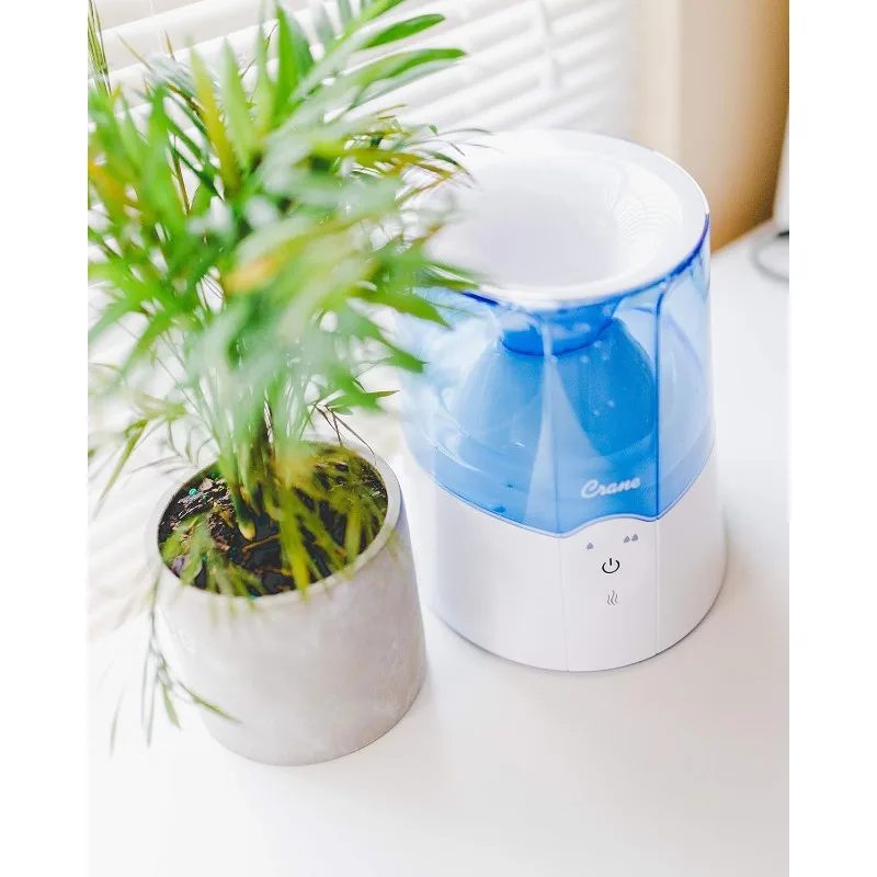 

Humidifier Inhaler & Warm Mist Humidifier, 0.5 Gallon, Blue & White