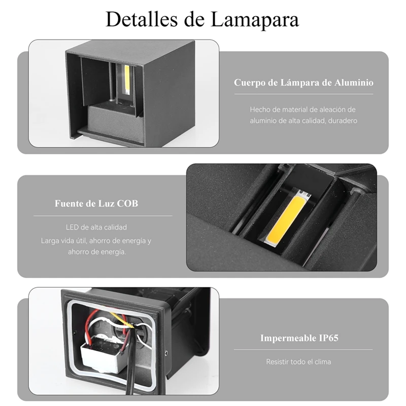 Wall Light Outdoor LED Waterproof External Stairs Street Interior Garden Living Room Fixture Decorative Home Lamp Decor Wall Led