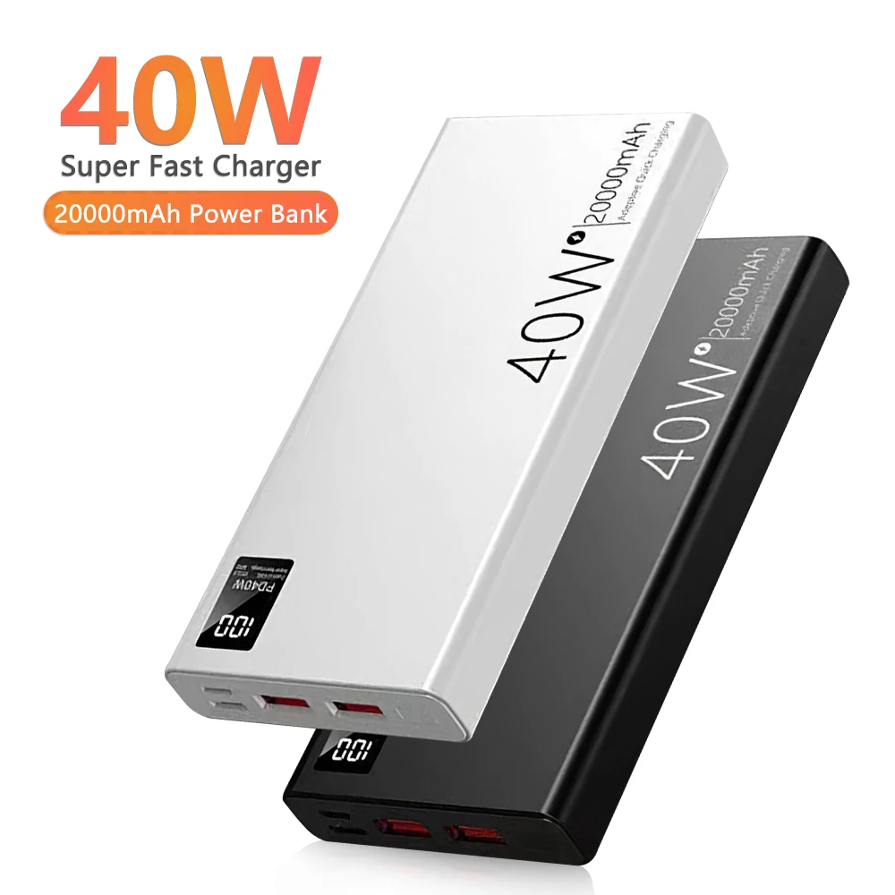 40WPowerBankSuperFastChargingLargeCapacity20000mAhTwoway
