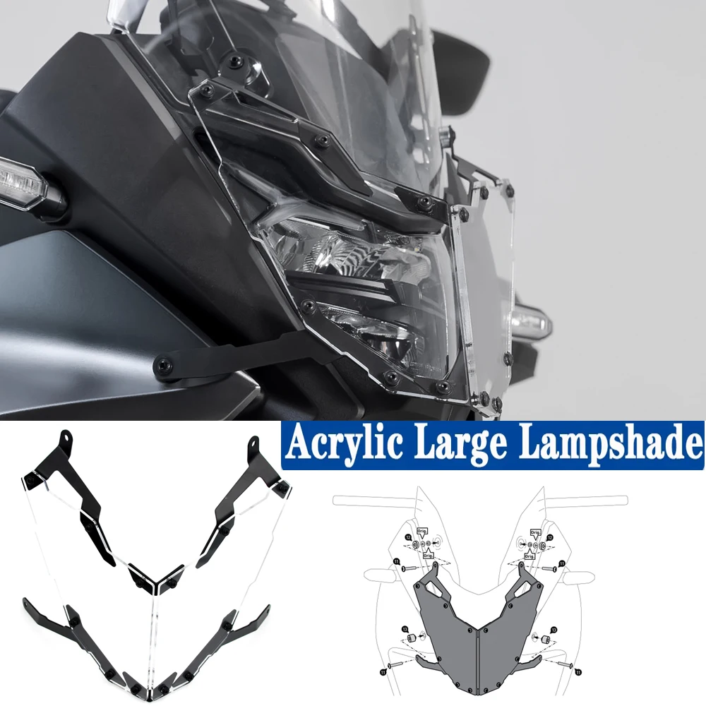 

Для HONDA XL 750 XL750 Transalp 2023 2024 защитный чехол для мотоциклетной фары акриловый защитный чехол для фары