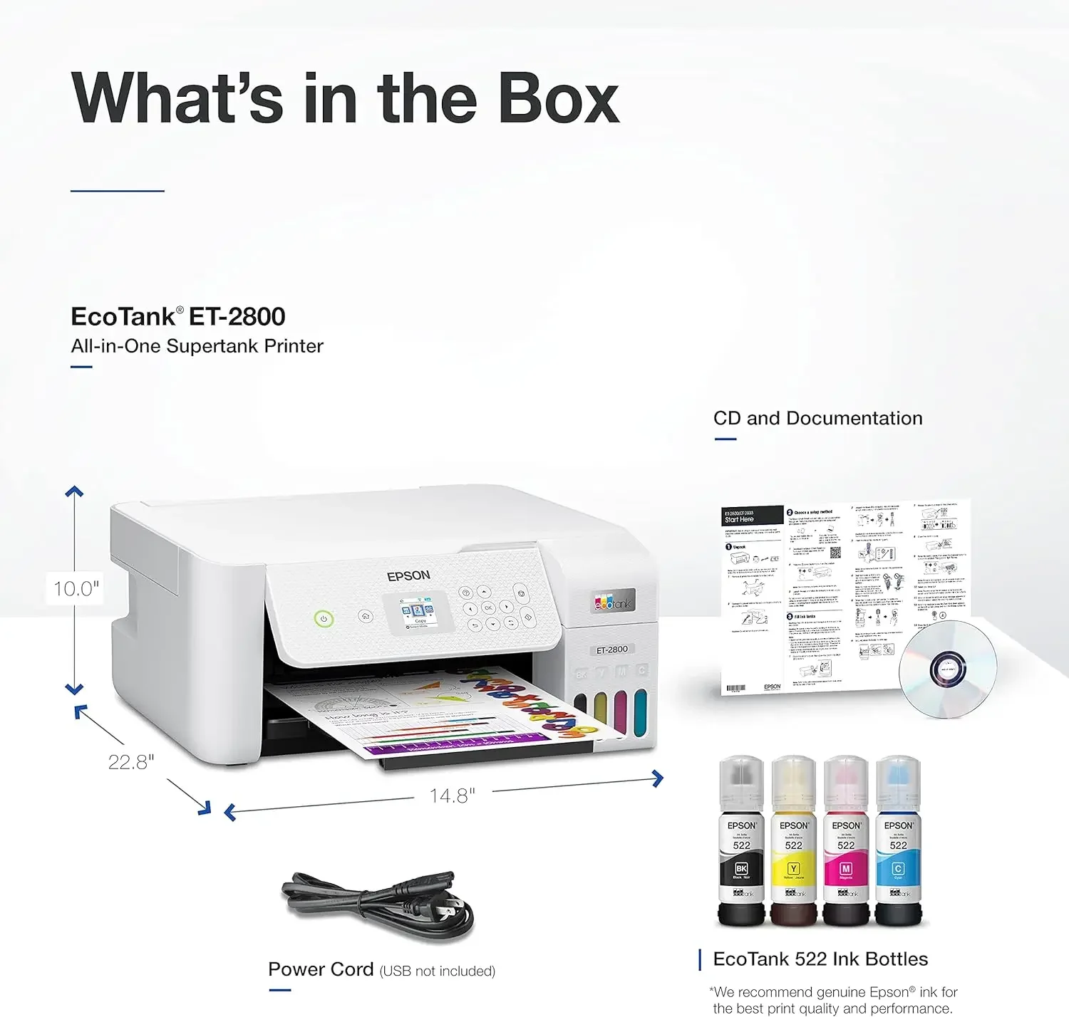 EcoTank ET-2800 Wireless Color All-in-One Cartridge-Free Supertank Printer with Scan and Copy â€“ The Ideal Basic Home Printer 6