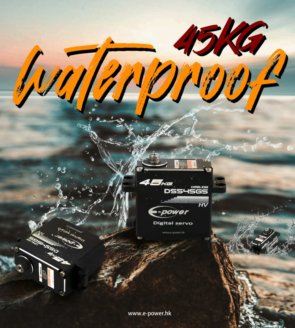 EPWaterproofServoD5545GS45KG180270360DegreeHighSpeedMetal