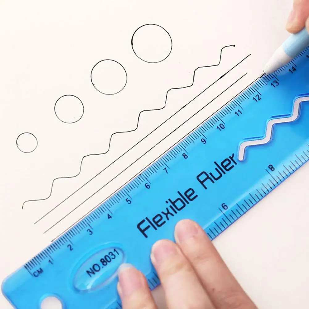 30cm 소프트 눈금자 유연한 눈금자 크리 에이 티브 편지지 규칙 학교 공급 학생 문구 눈금자 접는 눈금자