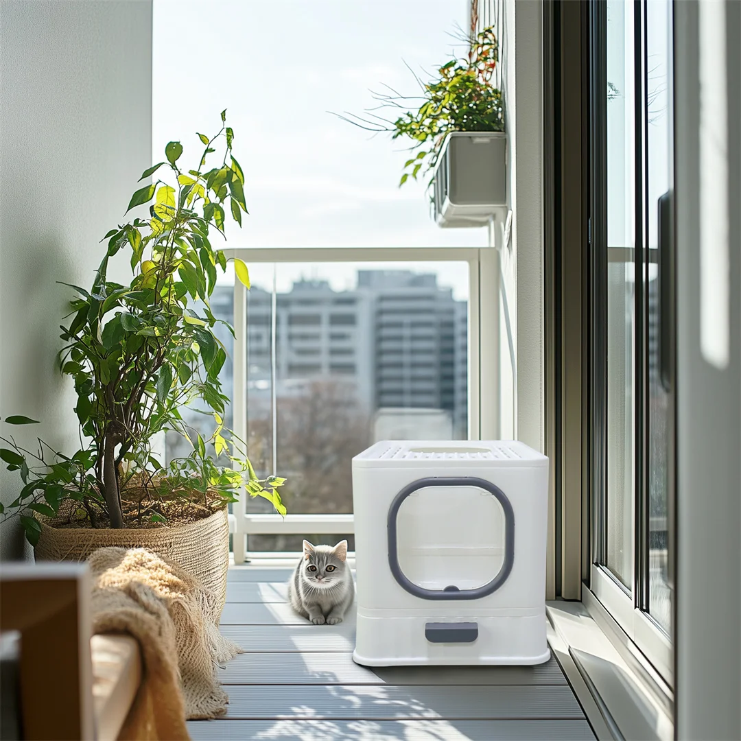 Foldable Top Entry Cat Litter Box 6