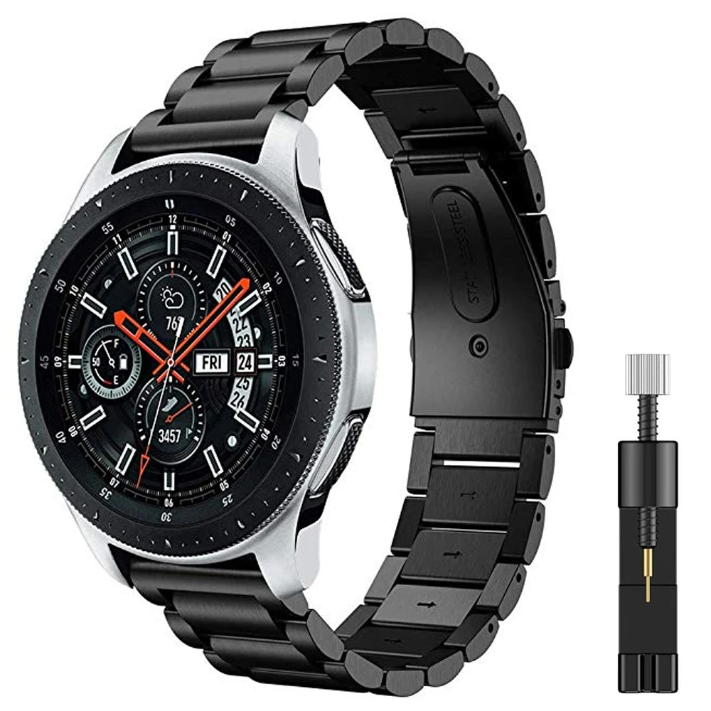 22mm 20mm pulseira de metal para samsung galaxy watch 3 huawei gtt2