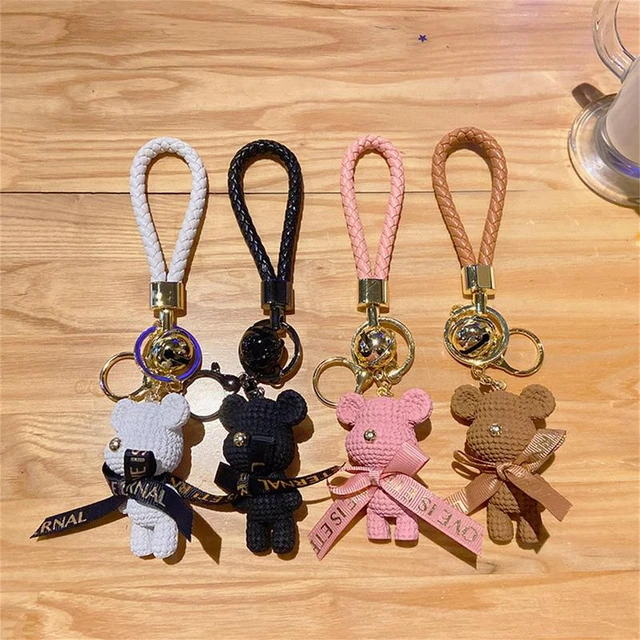 Fashion Cute Bunny Key Chain Resin Bow Cool Rabbit Keychain Women Couple  Kids Bag Pendant Key Ring Jewelry Gift - AliExpress