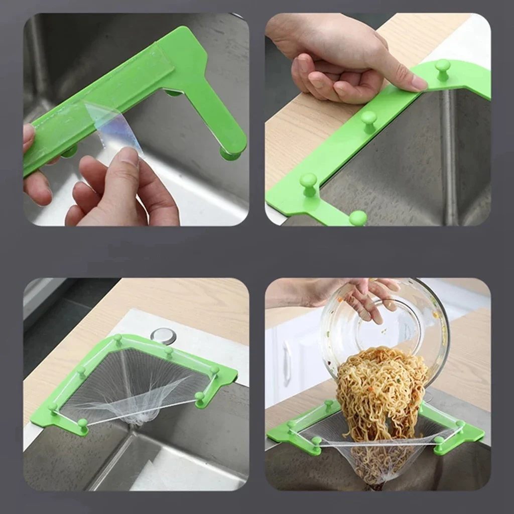 Kitchen Triangular Sink Strainer Drain Vegetable Fruit Drainer Basket Rack For kitchen accessories Storage Sink Filter Shelf sink filter sink strainer