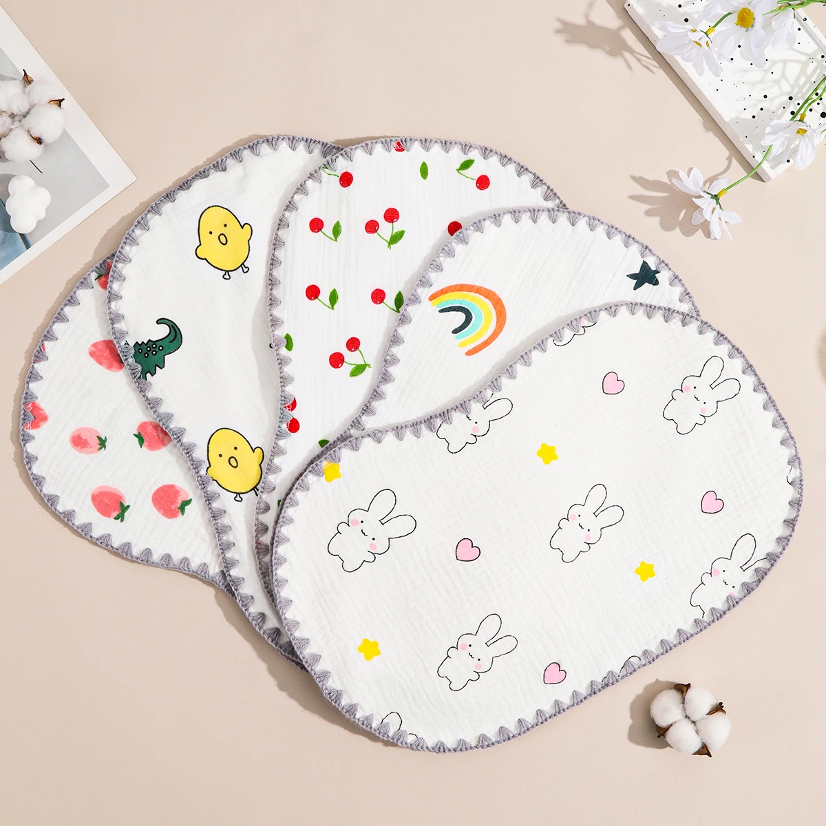 Cloud pillow, baby pillow, newborn flat pillow pad, baby pillow absorbent and breathable