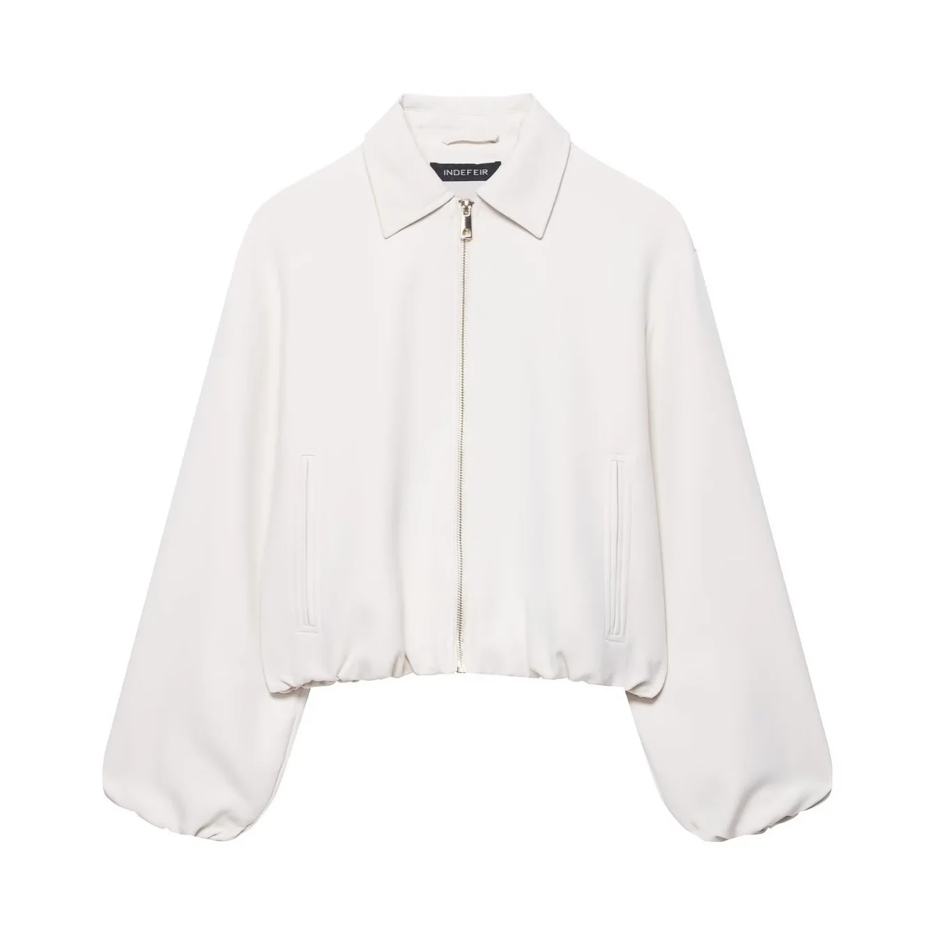 Women Short Jacket Coat Autumn And Winter Solid Color Long Sleeve Zipper Puffy Loose Jacket Fashion Versatile Jackets Streetwear