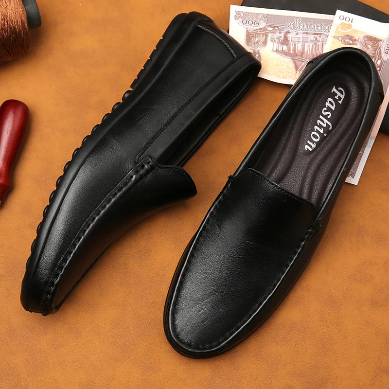 Men's Leather Casual Shoes High-quality New Classic Men's Commuting Business Shoes Interview Versatile Men's Driving Shoes 2