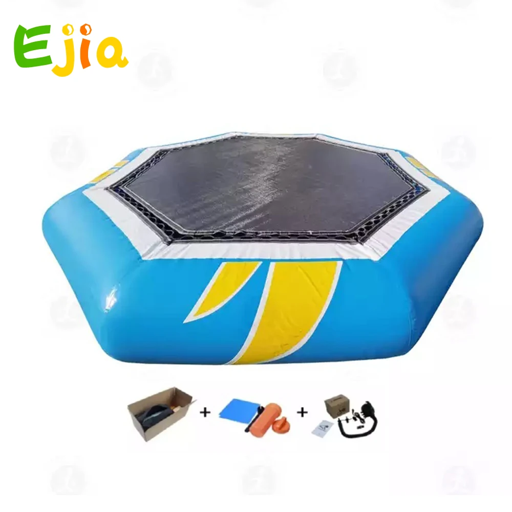 stock-10ft-inflatable-floating-trampoline-water-round-bouncer-with-3