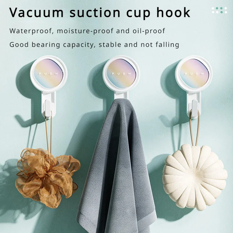 Suction Hooks Powerful Cup Hooks Heavy Duty for Shower Waterproof Suction Hanger for Bathroom Towel Robe Removable Reusable