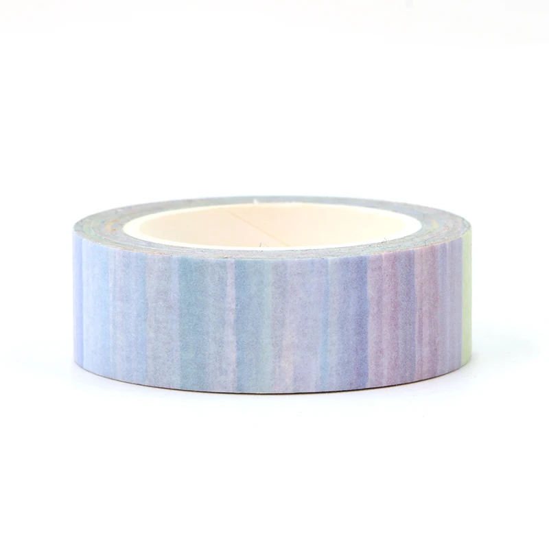 NEW 1PC 10M Cute Watercolor Rainbow Stripes Washi Tape for Scrapbooking Adhesive Decorative Masking Tape Journal Stationery 4