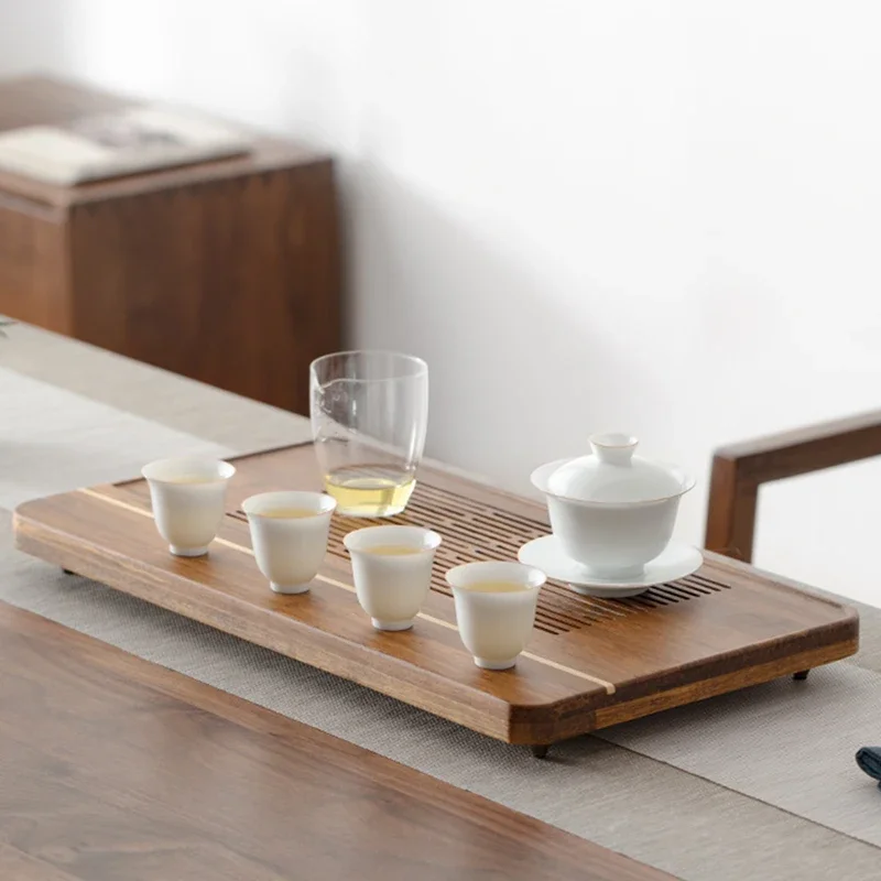 

Korean Style Hand Made Ancient Tea Tray Bamboo Wood Living Room Personalized Tea Tray Tea Ceremony Hotel Plateau Home Furniture
