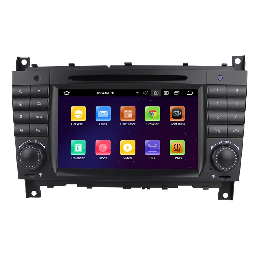 7 Inch Android 10 Multimedia Player GPS Navi Car Stereo Built-in Carplay 2+32G For Mercedes Benz W203 C200 C230 CLK