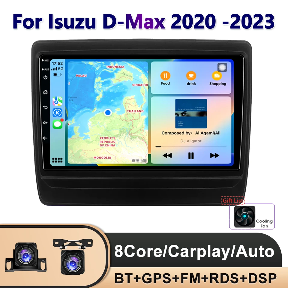 9 inch Android 13 Radio For ISUZU DMAX D-MAX 2020 2021 Multimedia Video  Player Car Radio WIFI Carplay Autoradio No 2Din DVD RDS