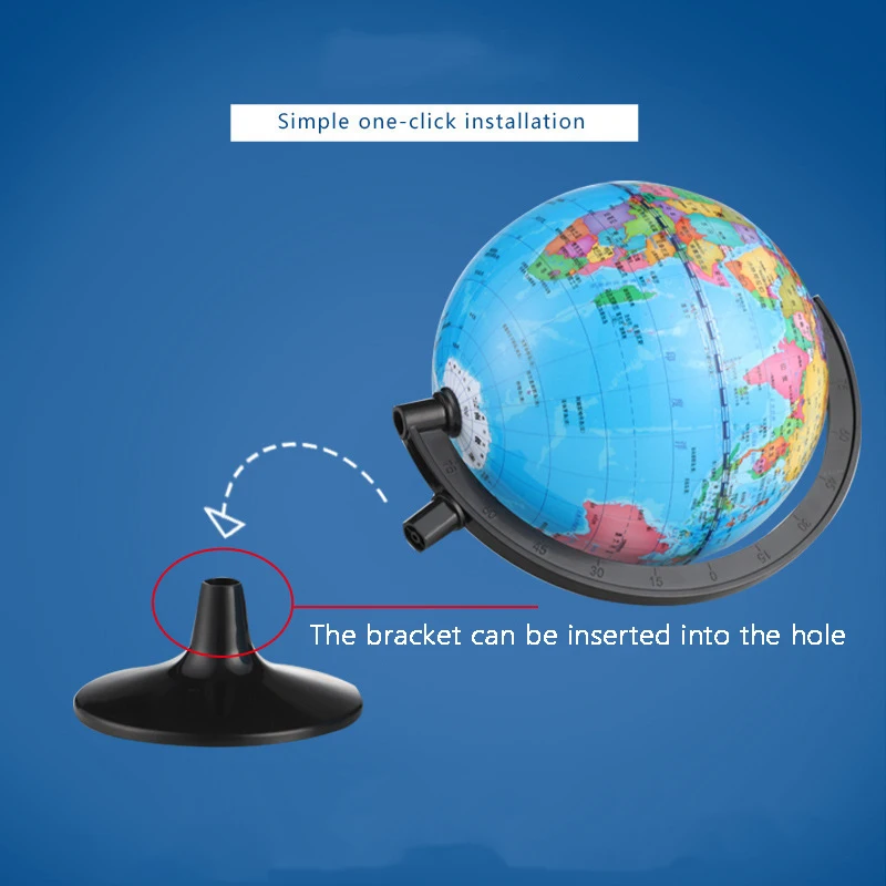 Small World Globe Portable Rotating Globe Learning Geography Decoration Children's Rooms 10.6CM
