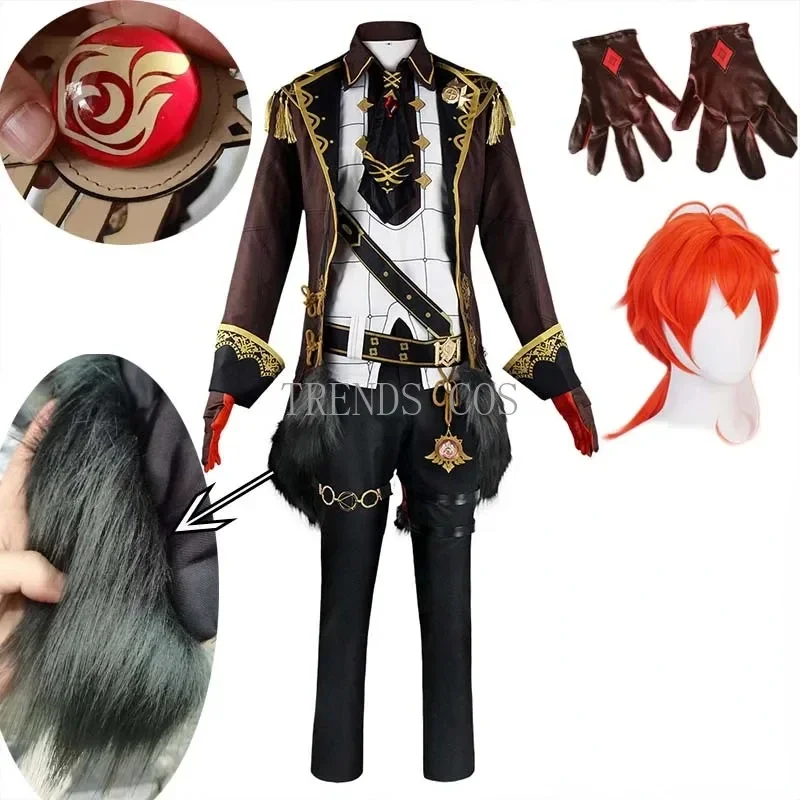 

Diluc Ragnvindr Cosplay Costumes Wig New Arrival Character Outfit Unisex Comic Role Playing Diluc Outfit