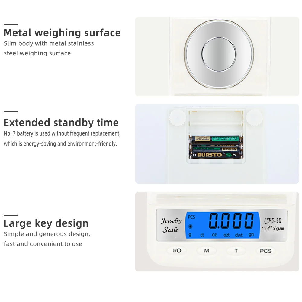 Jewelry Digital Electronic Scales Portable High Precision CF5-50
