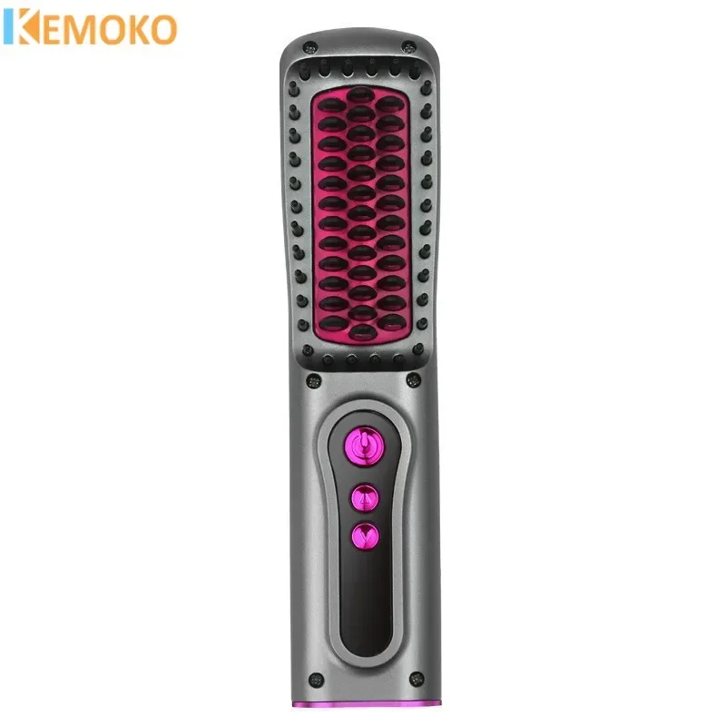 Ctional Straight Hair Straightener Comb Negative Ion Anti-Scalding Styling Tool Straightening Brush Electric Hot Comb Multifun zezateam style adjustable negative contact brass pin aluminum anodizing replacement tool for boro sxk bb billet box stickers