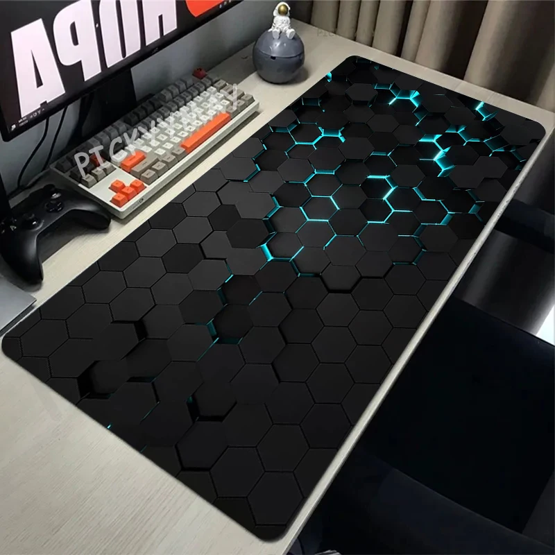 Geometric Large Mouse Pad 100x50cm Big Computer Mousepads Minimalism Mousepad Big Keyboard Mat Gamer Mouse Pads Desk Mats — view 3