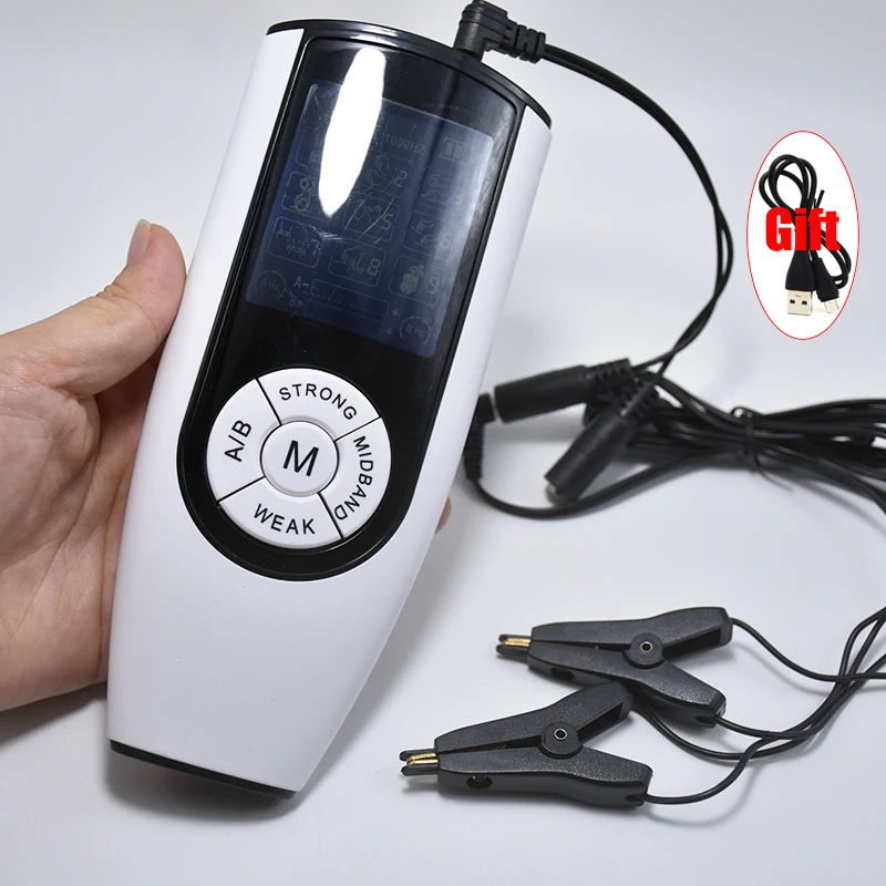 Electric Shock Nipple Clamps Sex Product Medical Themed Toy Clitoris Stimulator Massager Bdsm Breast Clip Sex Toys for Women/men