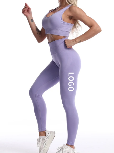 Conjunto de yoga y leggings para mujer, ropa deportiva personalizada