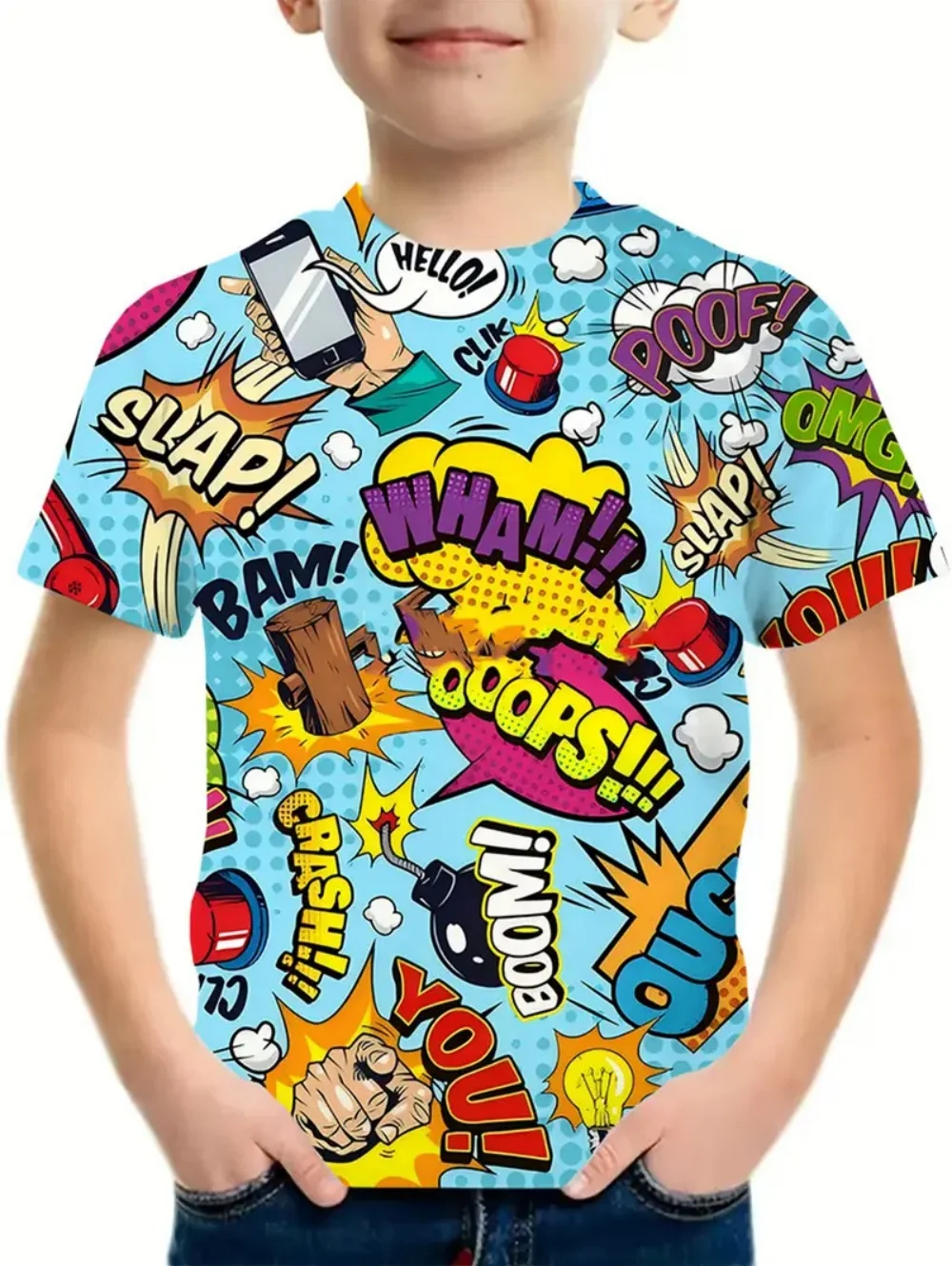 Men's Funny 3D Graphic Print T-Shirt – Summer Novelty Tee (S-2XL) Multicolor-940891