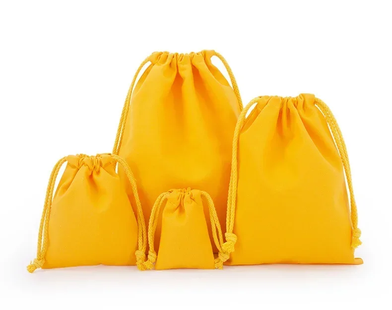 Einfarbig Schmuck Kordelzug Tasche Baumwolle Tote Organizer Handtasche Lebensmittel Einkaufstasche Tragbare Faltbare Reise Lagerung Stoff Tasche – Detail 16