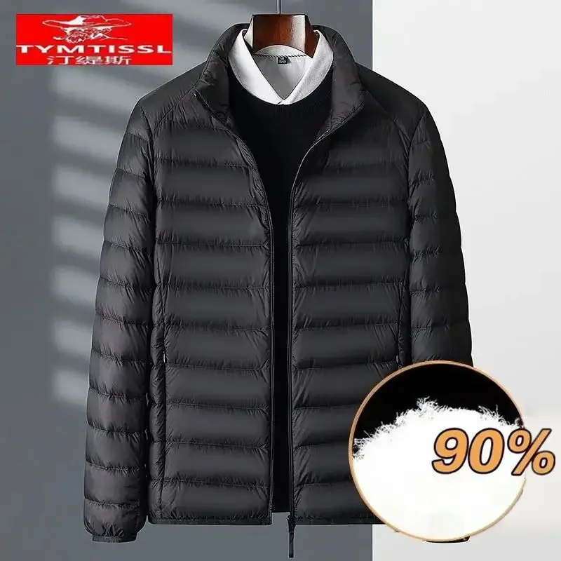 Lightweight Down Jacket Men's Short Winter New Casual Hooded Men's Clothing Brand Trend
