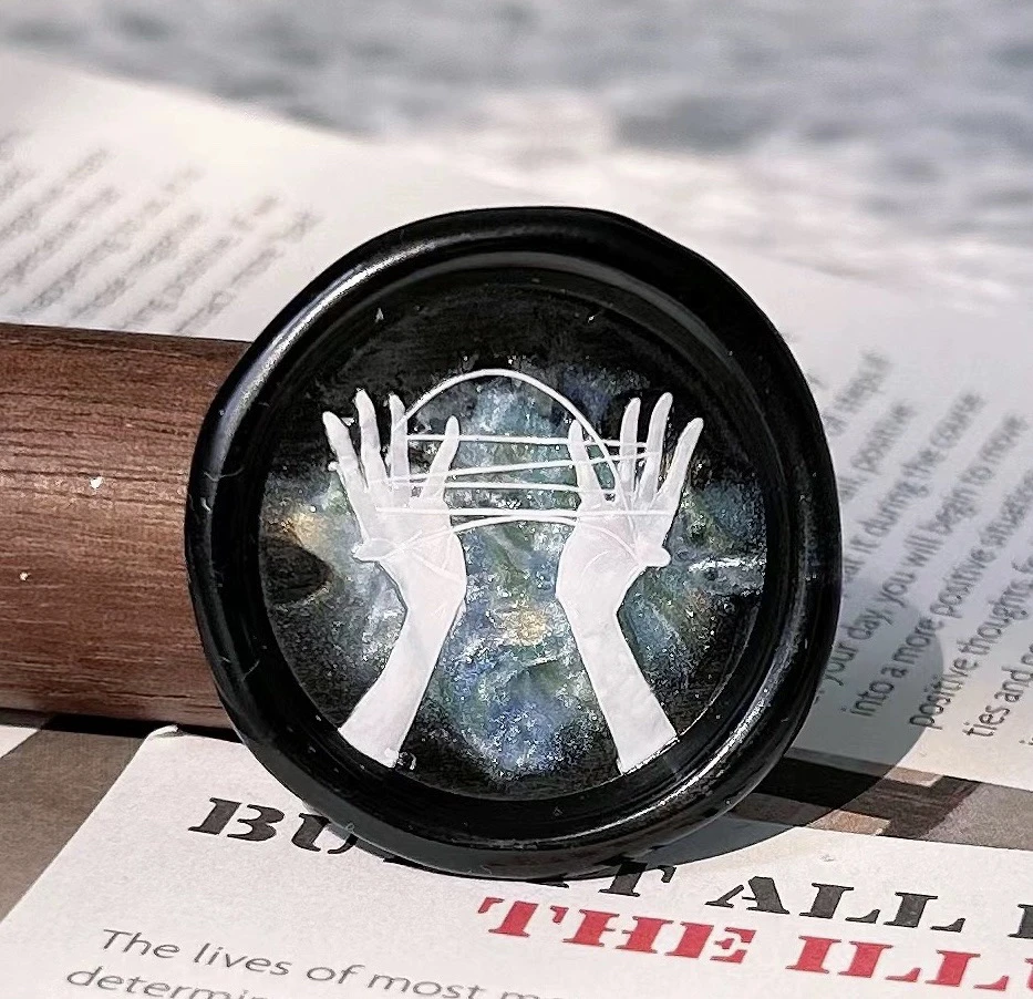 Handmade Pure Copper Seal Stamp Fire Seal  Pattern Color Matching Beautiful Design Student DIY Stationery Busin Supplies