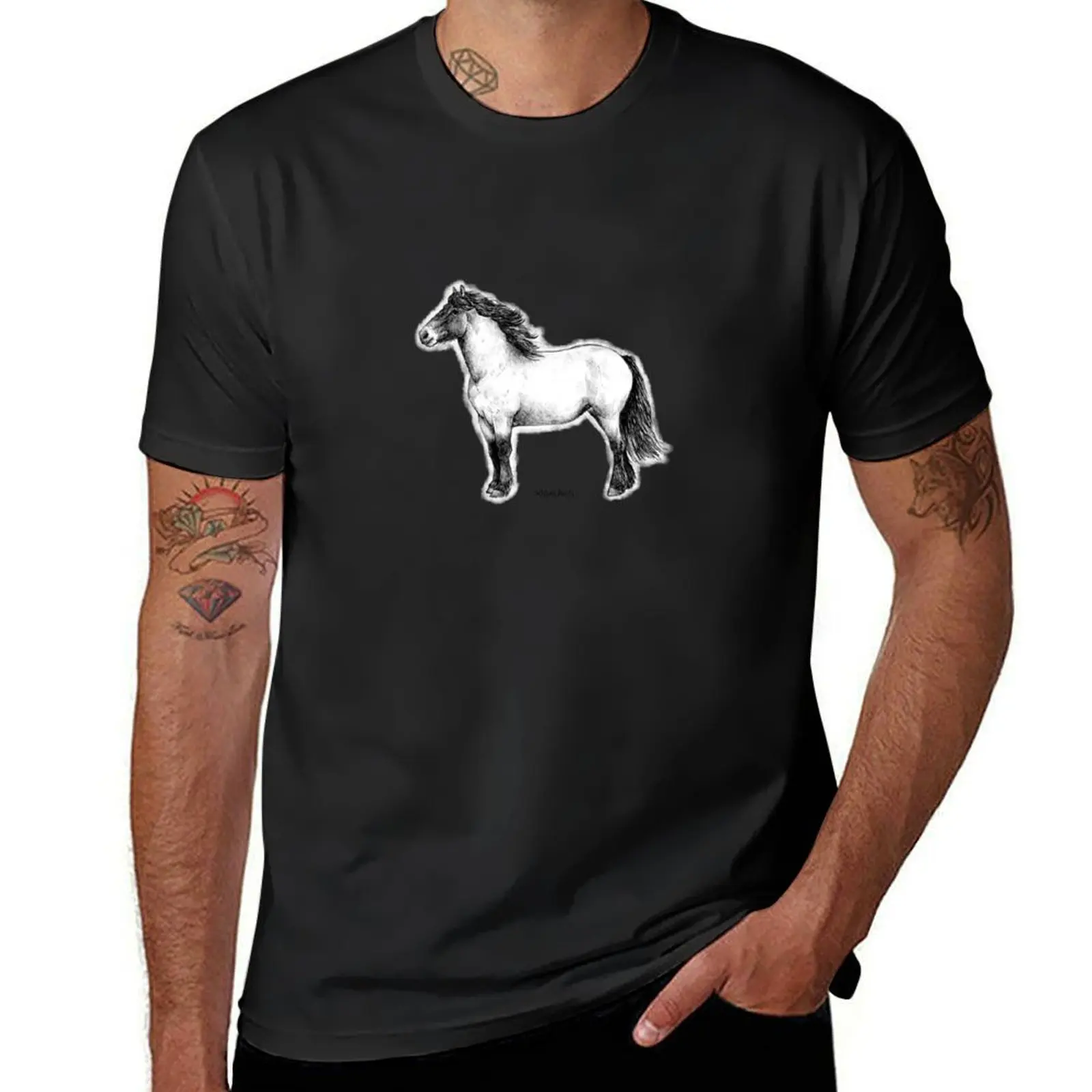 

Highland Pony T-Shirt boys whites cute clothes summer top tshirts for men