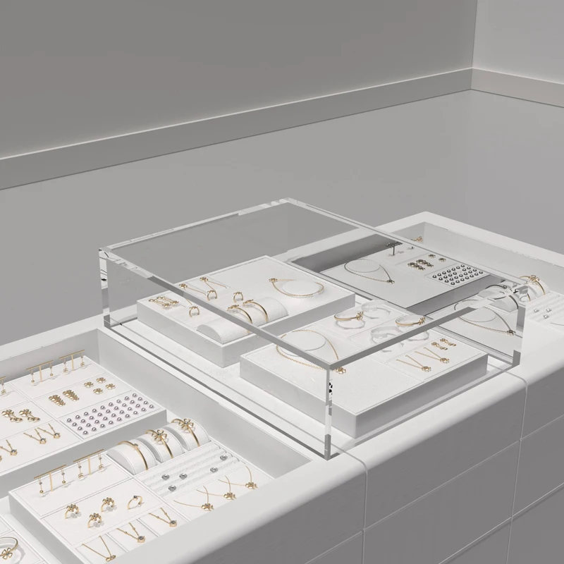 Stapelbare sieradenlade voor dames - Plat juwelendoos voor het opbergen van sieraden