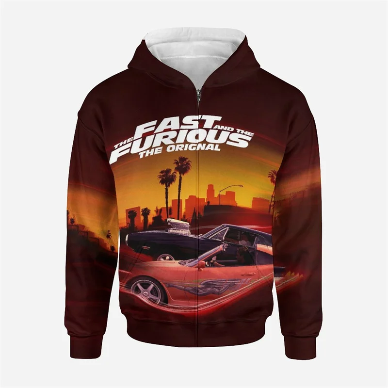 Fast & Furious 3D-Druck Männer Kinder Zip Hoodie Streetwear Heißer Verkauf Road Racer Stil Frühling Und Herbst Jacke Sweatshirt
