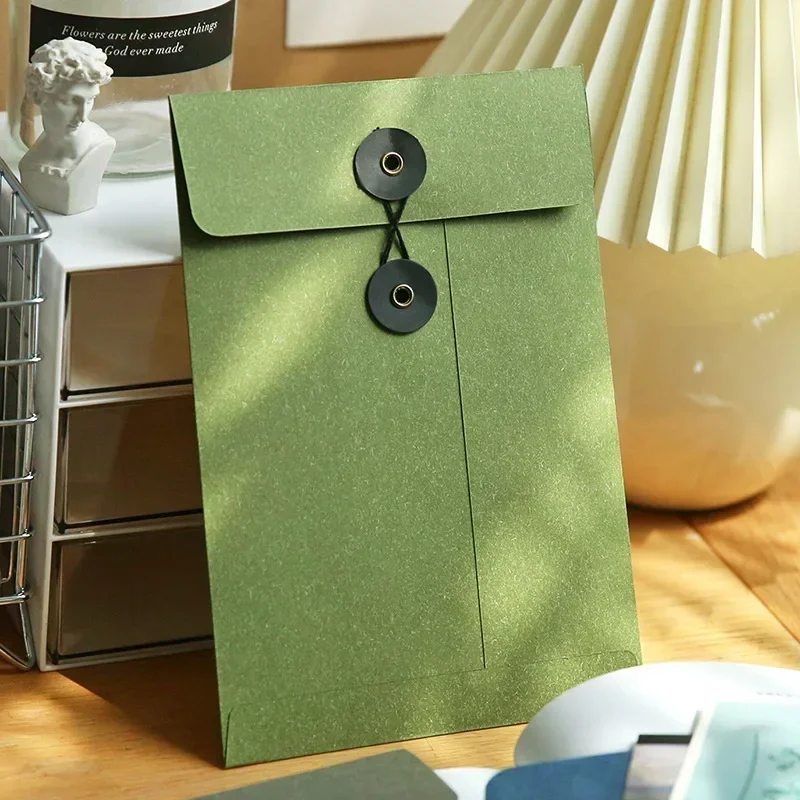 String Reusable Envelope Kraft Paper Envelope With Sealing String